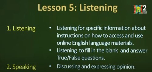 Unit 8: New Ways to Learn - Lesson5: Listening 