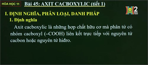 Axit cacboxylic (tiết 1)