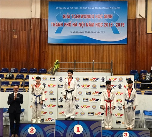 Thành tích xuất sắc của học sinh trường THPT Hoài Đức A trong giải Taekwondo học sinh thành phố Hà Nội  năm học 2018 - 2019