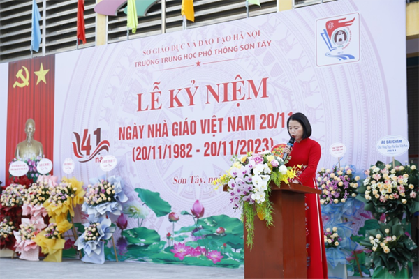 Trường THPT Sơn Tây long trọng tổ chức Lễ kỷ niệm 41 năm Ngày nhà giáo Việt Nam (20/11/1982 – 20/11/2023)
