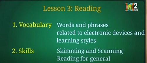 Unit 8: New ways to learn - Reading