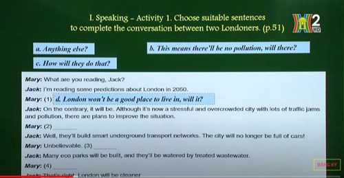 Unit 9: Cities of the future - Lesson 4: Speaking + Communication