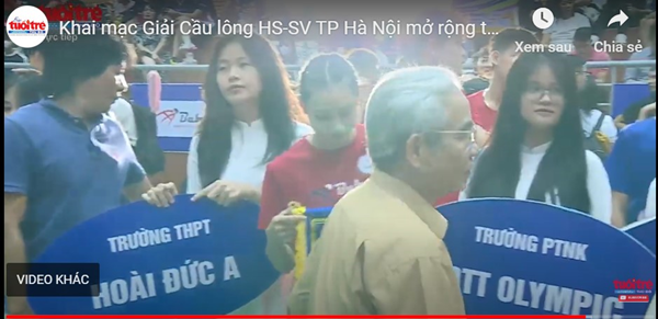 Lễ khai mạc Giải Cầu lông học sinh - sinh viên TP Hà Nội mở rộng tranh cúp báo Tuổi trẻ Thủ đô lần thứ X năm 2023