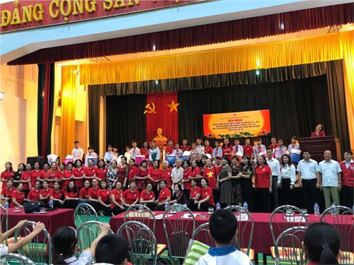 Hội chữ thập đỏ trường hồng thái tham dự hội nghị tổng kết năm học 2019-2020 huyện  đan phượng