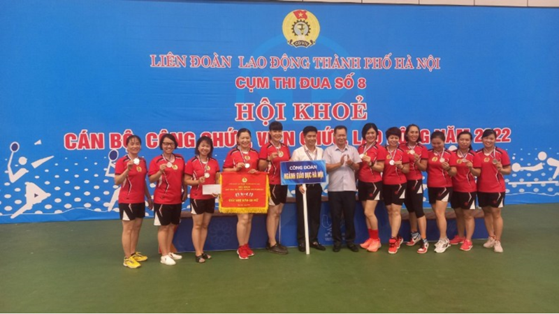 Công đoàn ngành Giáo dục Hà Nội xuất  sắc giành vị trí Nhì toàn Đoàn Hội khỏe CNVCLĐ Cụm thi đua số 8 LĐLĐ thành phố Hà Nội