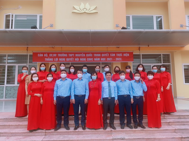Hội nghị cán bộ, viên chức, người lao động Trường THPT Nguyễn Quốc Trinh năm học 2021-2022
